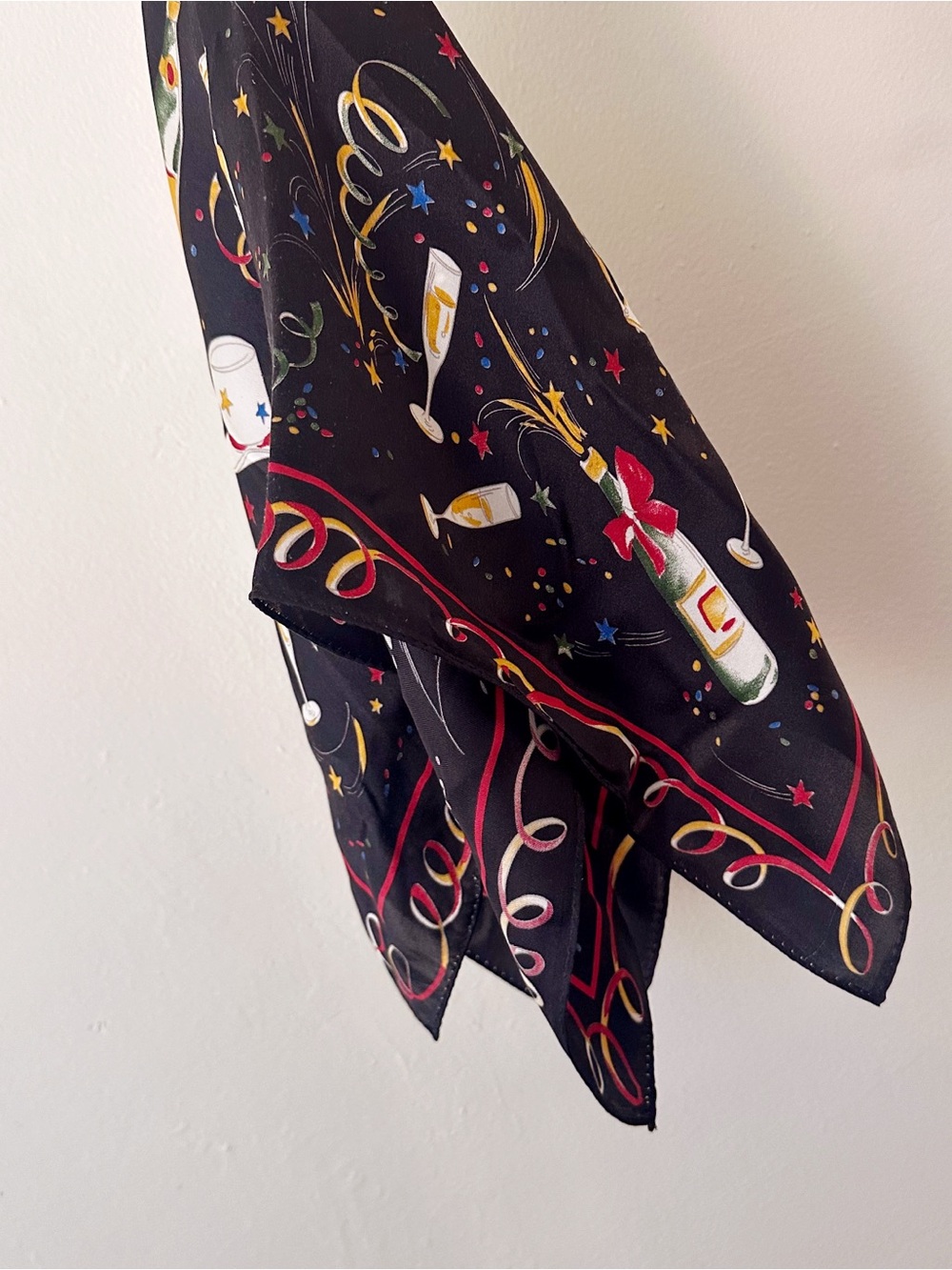 New Year’s Eve • Silk Scarf in Black/Multi